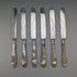 Late 19th Century British Antique White Mother of Pearl Handle Fruit Cutlery Set of 6 Pairs with Tray